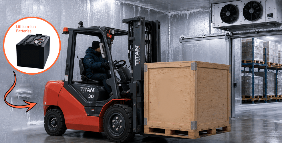 Lithium-Ion forklifts Batteries in Cold Storage