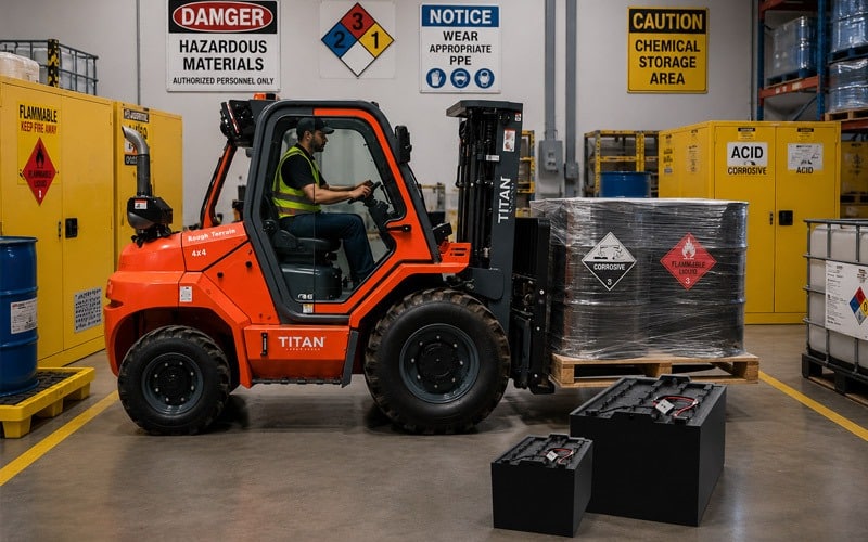 lithium-ion forklift batteries in hazardous environments