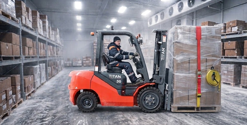 Effects of cold temperature on forklift performance